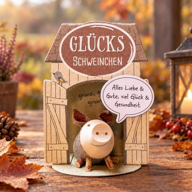 Glücksschweinchen "Alles Liebe & Gute, viel Glück & Gesundheit"