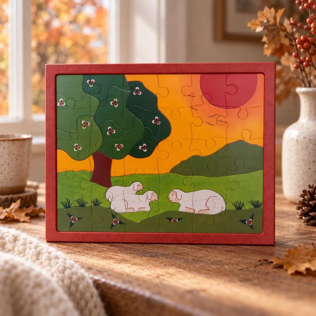 Puzzle Schafe auf der Weide