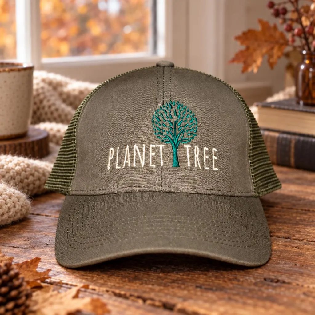 Planet Tree Cap aus Öko-Baumwolle