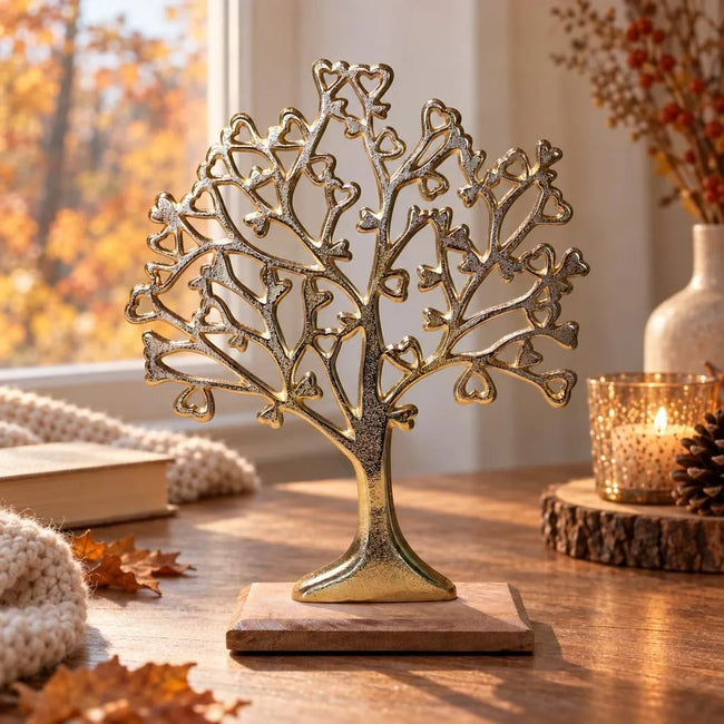 Goldener Lebensbaum mit Herzen