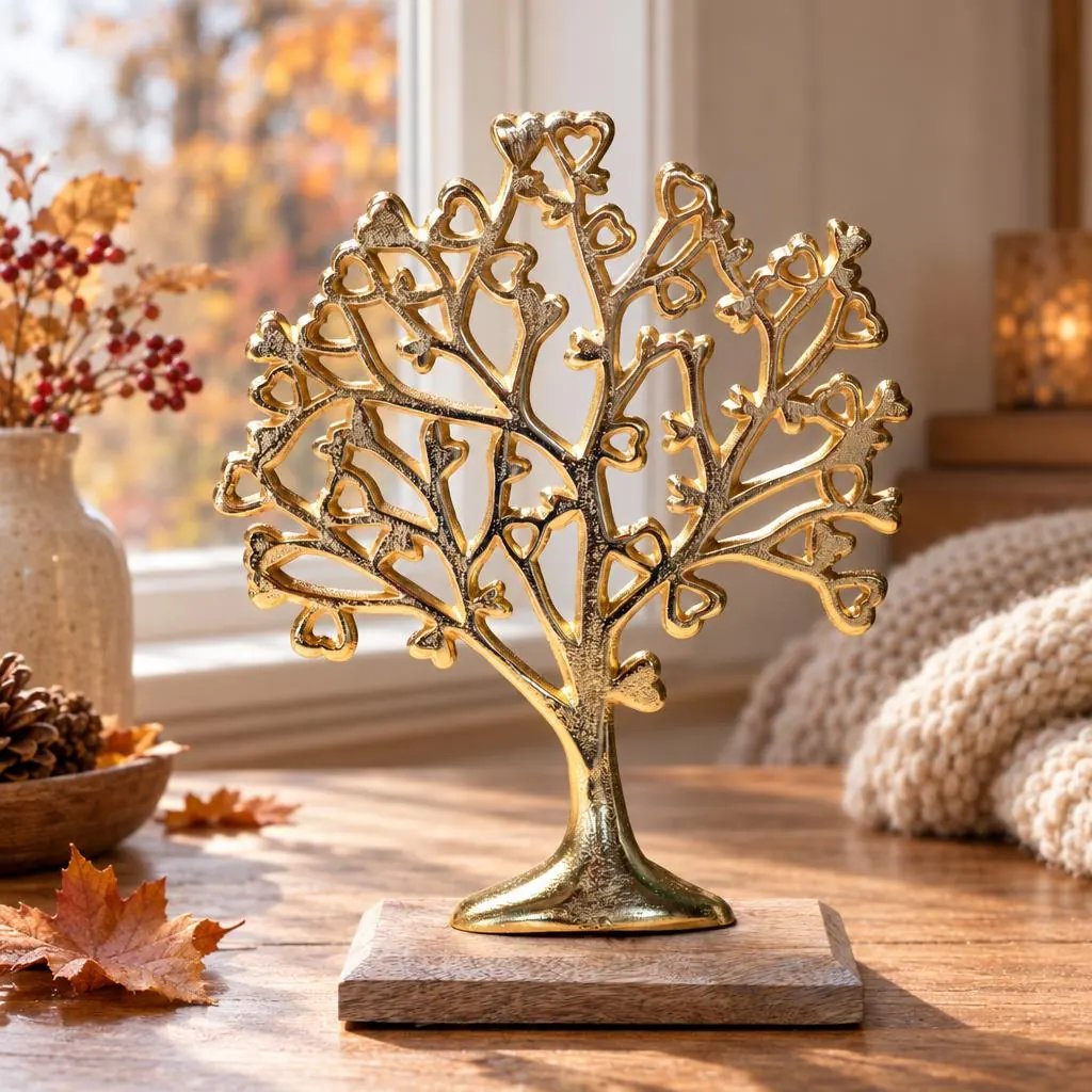 Goldener Lebensbaum mit Herzen
