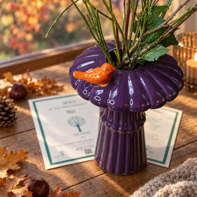 Dekorative Vase mit Vögelchen