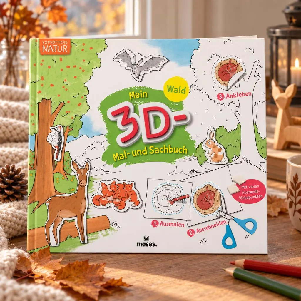 Mein 3D Mal- und Sachbuch