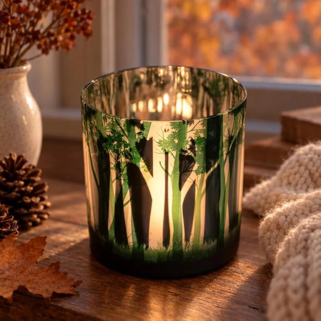 Windlicht mit tollem Waldmotiv