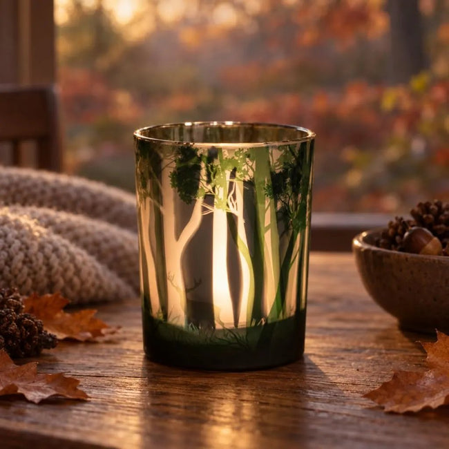 Windlicht mit tollem Waldmotiv