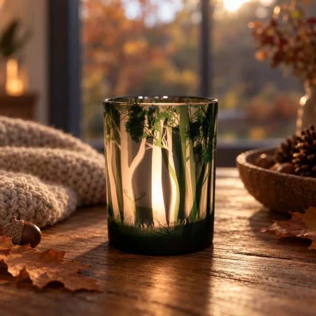 Windlicht mit tollem Waldmotiv