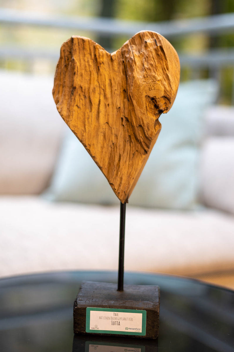Wackeldackel aus Holz zum Nachziehen - Geschenk plus Baumspende in