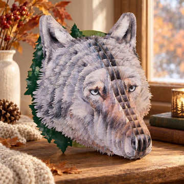 3D Tierkopf Wolf