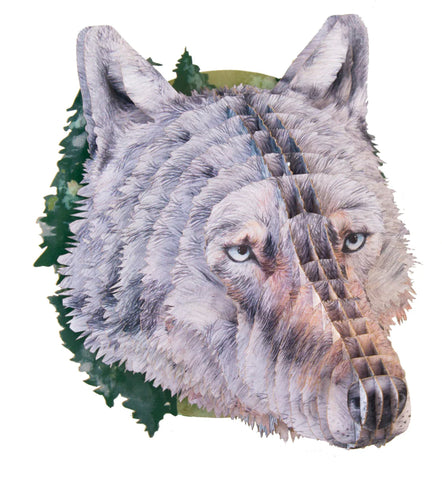 3D Tierkopf Wolf