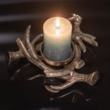 Kerzenhalter Geweih aus Metall mit Kerze