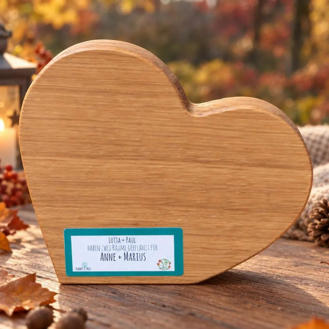 Personalisiertes Herz aus Holz