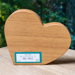 Personalisiertes Herz aus Holz