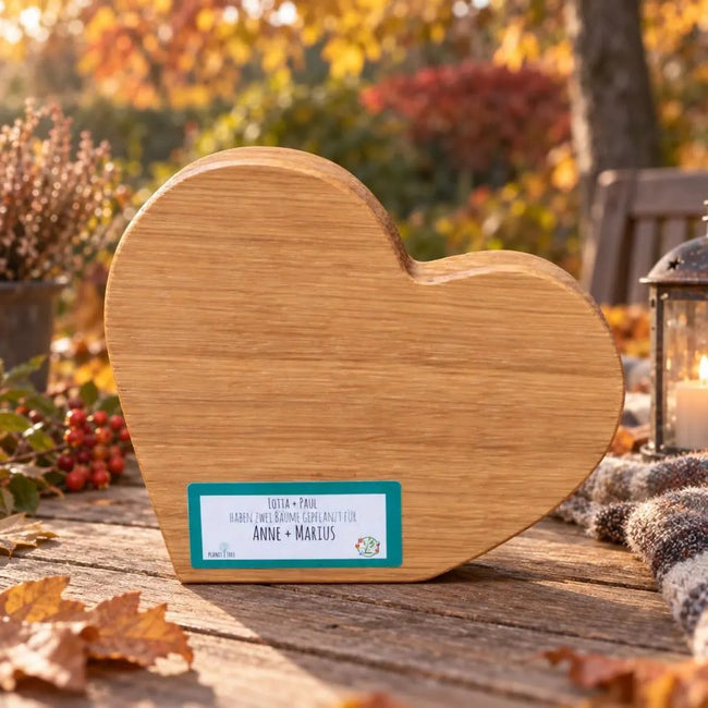Personalisiertes Herz aus Holz