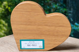 Personalisiertes Herz aus Holz - Geschenk plus Baumspende in deutschem Landesforst