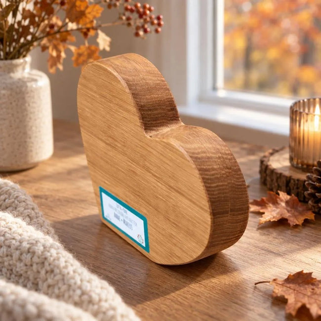 Personalisiertes Herz aus Holz