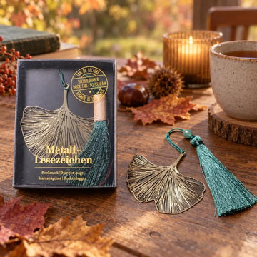 Lesezeichen aus Metall - Libelle, Eule oder Ginkgo