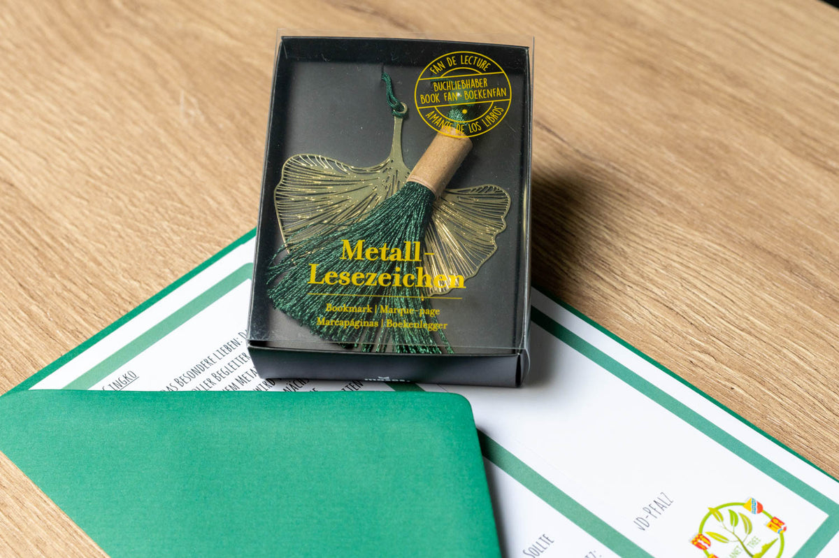Lesezeichen aus Metall - Libelle, Eule oder Ginkgo