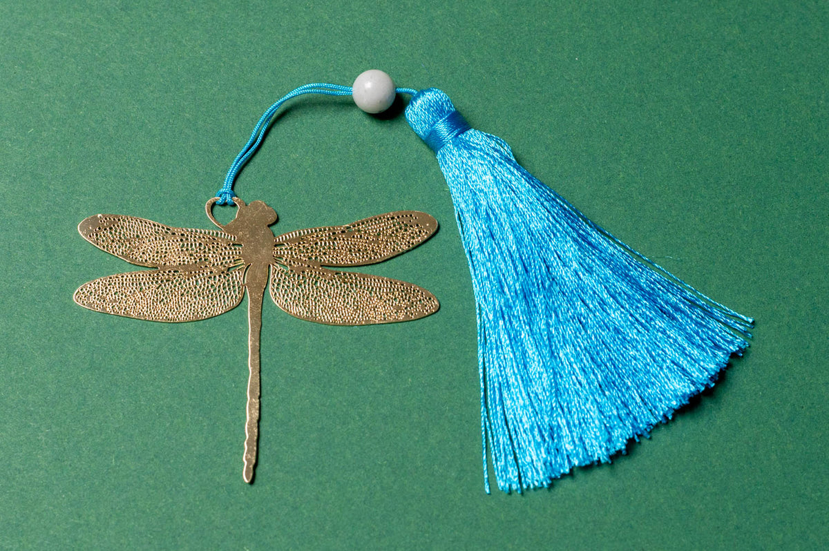 Lesezeichen aus Metall - Libelle, Eule oder Ginkgo