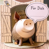 Glücksschweinchen "Für Dich..." - Geschenk plus Baumspende in deutschem Landesforst