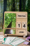 Ewiger Kalender Vier Jahreszeiten aus Holz