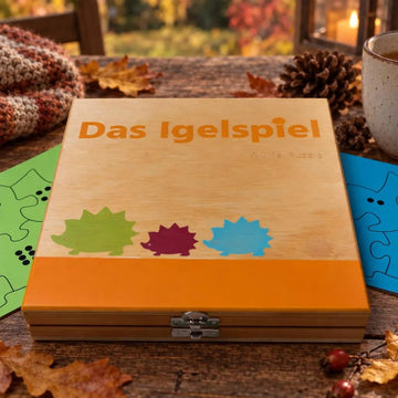 Igel-Würfelspiel und Puzzle