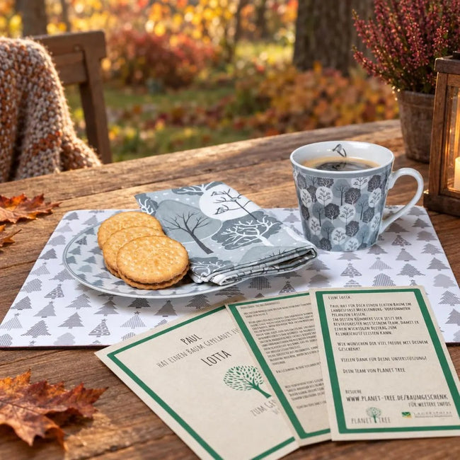 Frühstücks-Set mit Baummotiv