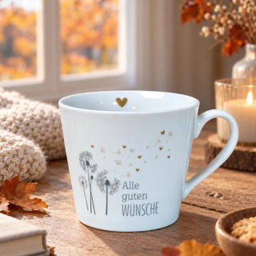 Tasse aus Porzellan "Alle guten Wünsche"