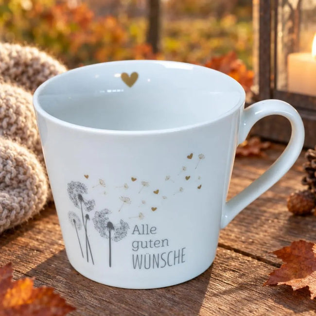 Tasse aus Porzellan "Alle guten Wünsche"