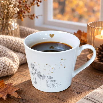 Tasse aus Porzellan "Alle guten Wünsche"
