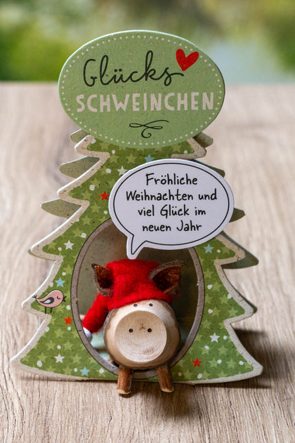 Glücksschweinchen "Frohe Weihnachten"