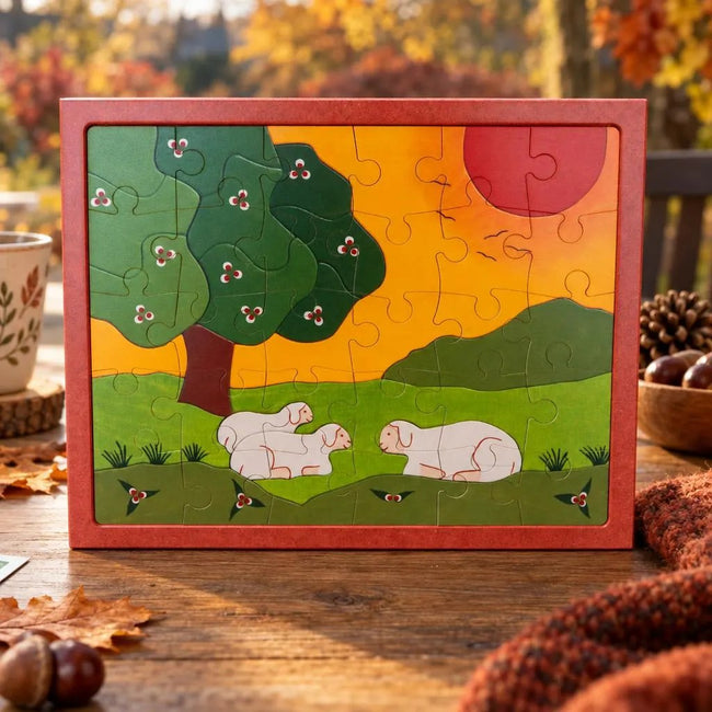 Puzzle Schafe auf der Weide