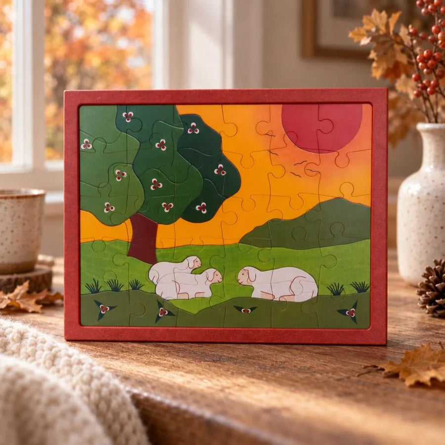 Puzzle Schafe auf der Weide