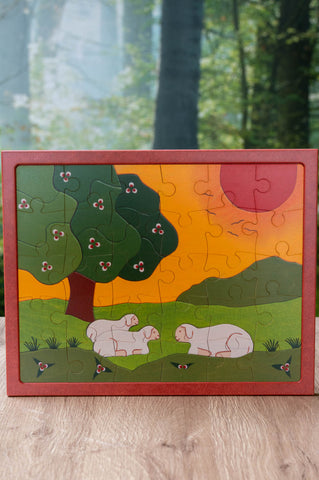 Puzzle Schafe auf der Weide