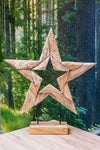 Großer Stern aus Stückholz