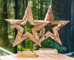 Großer Stern aus Stückholz