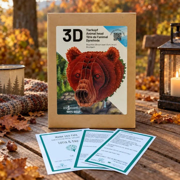 3D Tierkopf Braunbär