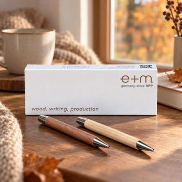 Druckkugelschreiber mit Holz von E+M