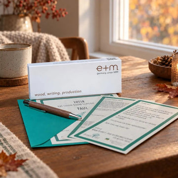 Druckkugelschreiber mit Holz von E+M