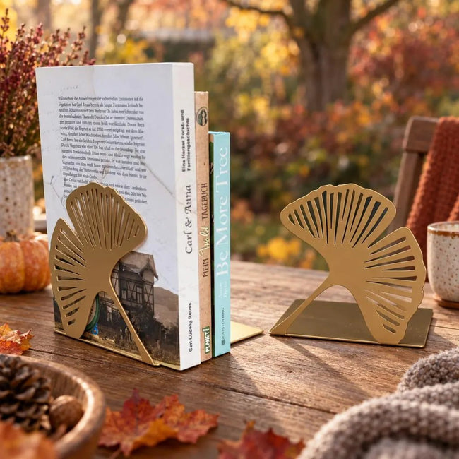 Buchstütze 2er Set Ginkgo