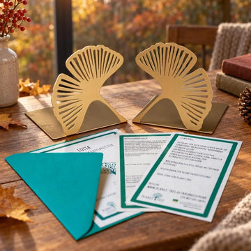 Buchstütze 2er Set Ginkgo