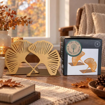 Buchstütze 2er Set Ginkgo