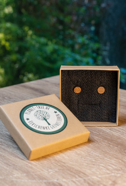 Ohrstecker aus Nussholz