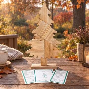 Dekorativer Tannenbaum aus Stückholz