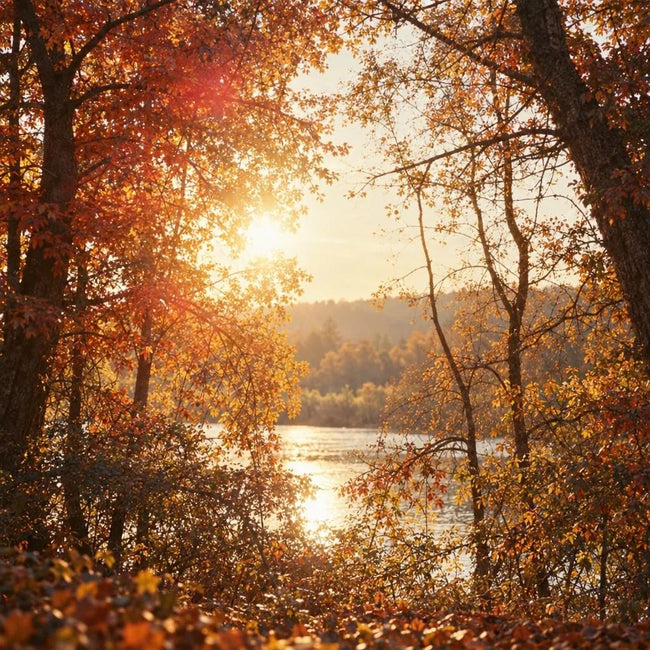 Notizbuch mit Waldmotiv - Herbst