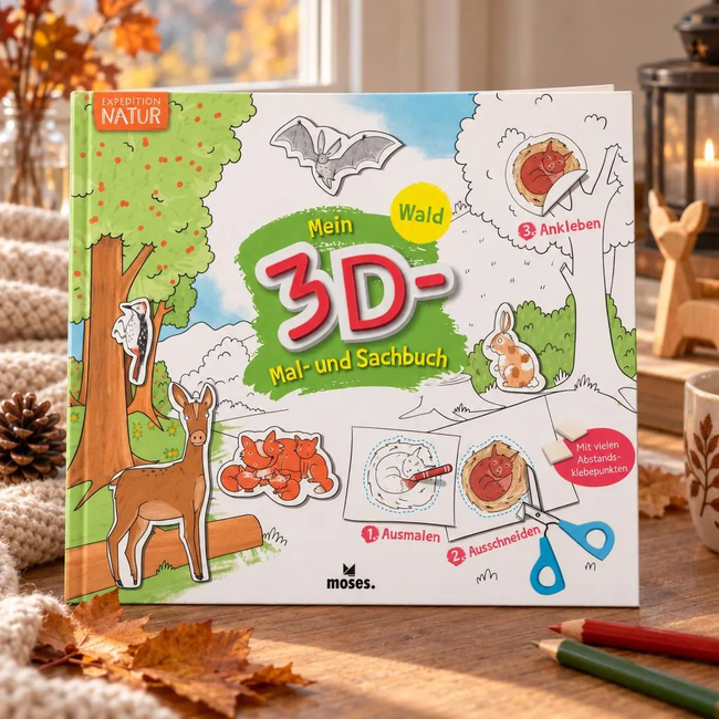 Mein 3D Mal- und Sachbuch