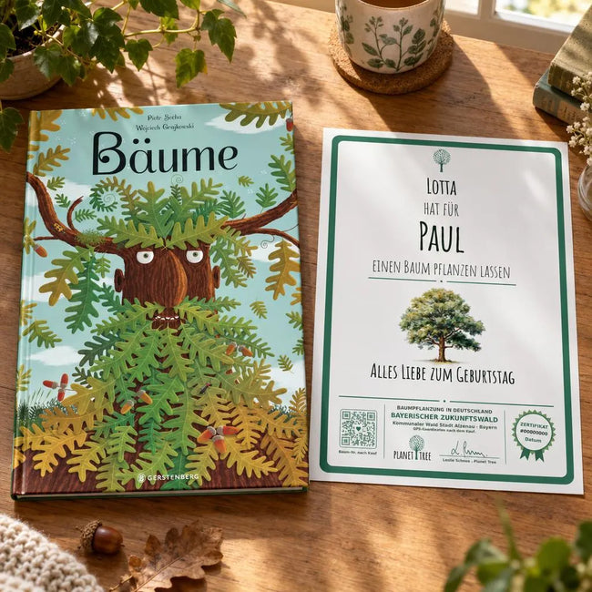 Bäume mit optionalem personalisiertem Baumzertifikat