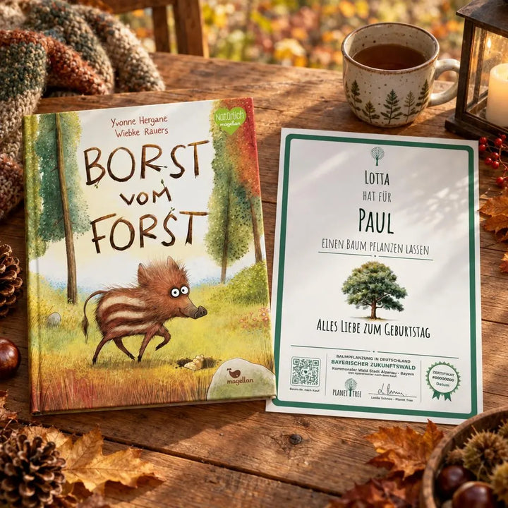 Borst vom Forst – Geschenkansicht mit aktuellem Baumzertifikat; Beispielgestaltung