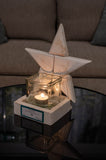 Teelichthalter mit Stern aus altem Holz