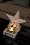 Teelichthalter mit Stern aus altem Holz