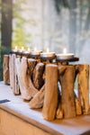 Großer Kerzenhalter aus Treibholz - Geschenk plus Baumspende in deutschem Landesforst